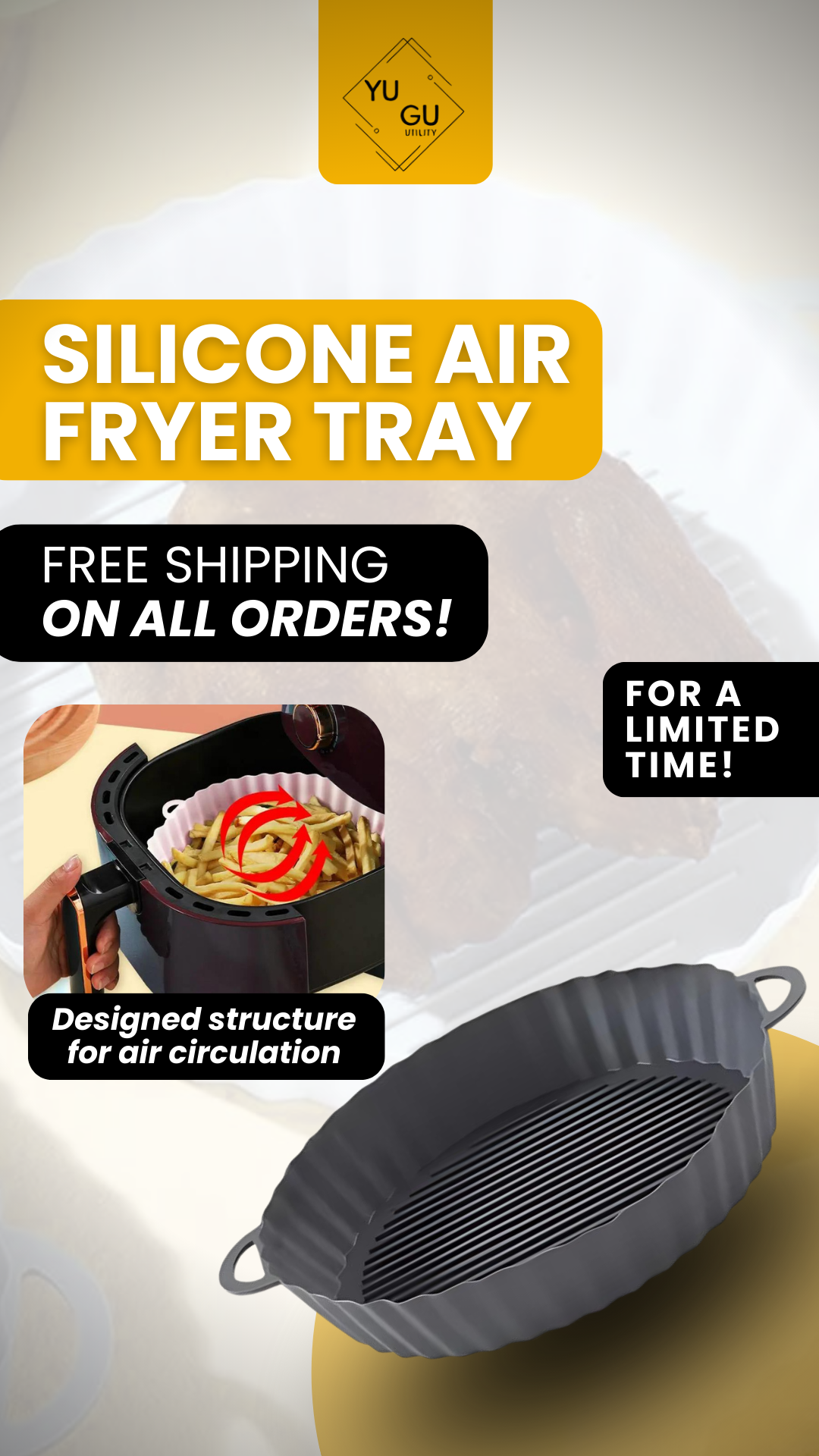 Air Fryer Silicone Baking Tray