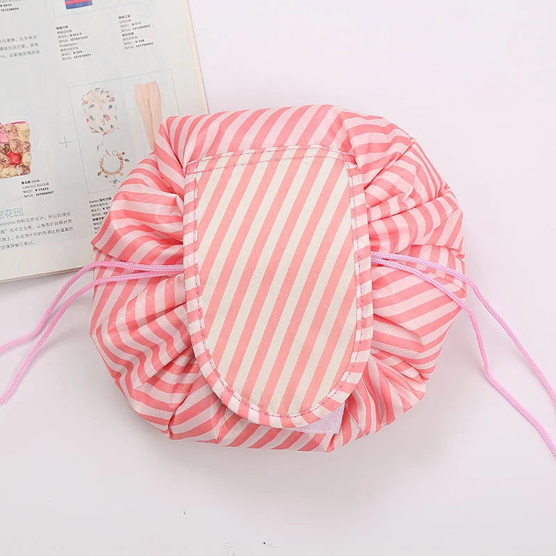 Women Drawstring Cosmetic Bag Travel Storage Makeup Bag Organizer Female Make Up Pouch Portable Waterproof Toiletry Beauty Case