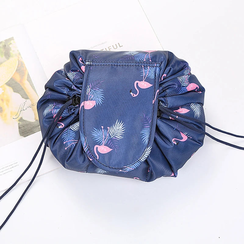 Women Drawstring Cosmetic Bag Travel Storage Makeup Bag Organizer Female Make Up Pouch Portable Waterproof Toiletry Beauty Case