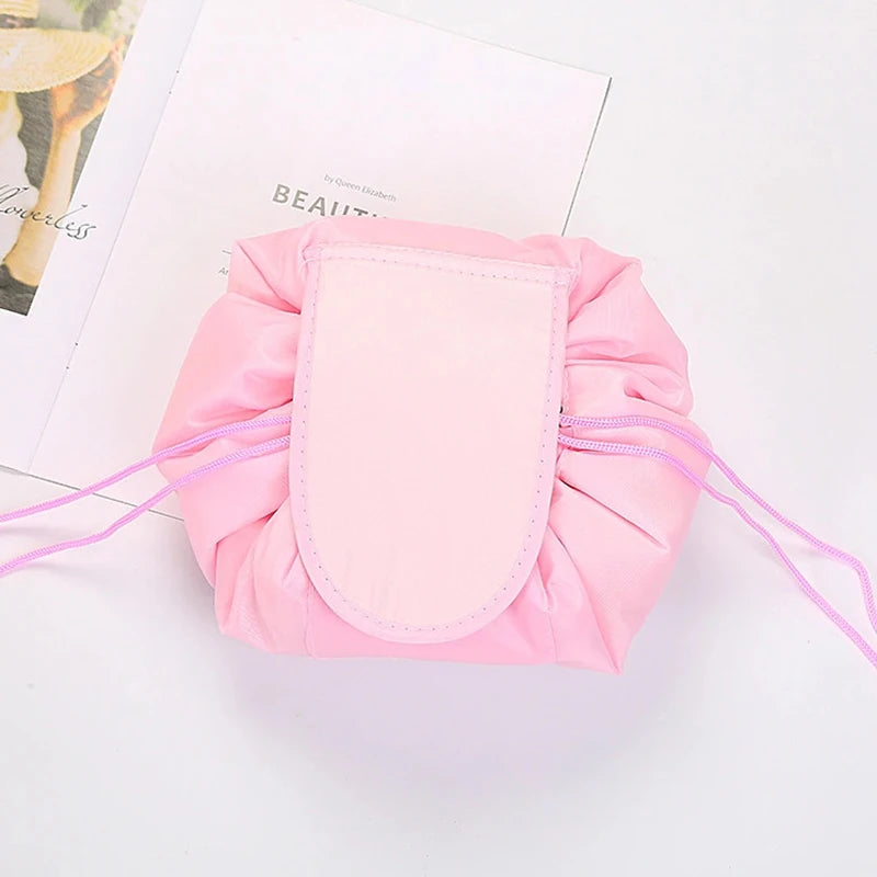 Women Drawstring Cosmetic Bag Travel Storage Makeup Bag Organizer Female Make Up Pouch Portable Waterproof Toiletry Beauty Case